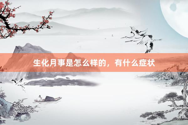 生化月事是怎么样的，有什么症状